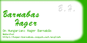 barnabas hager business card